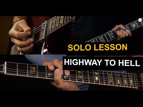 Highway To Hell Solo Guitar Lesson - Tab Available
