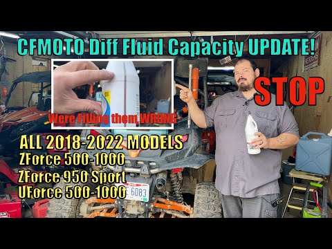 CFMOTO Rear differential actual fluid capacity UPDATE! MUST WATCH
