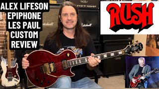 Video thumbnail for Alex Lifeson Epiphone Les Paul Custom Axcess (2023) Review And Demo - Rush! by Marty5150