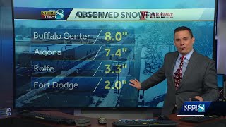 Snow totals: These Iowa communities saw the most snowfall