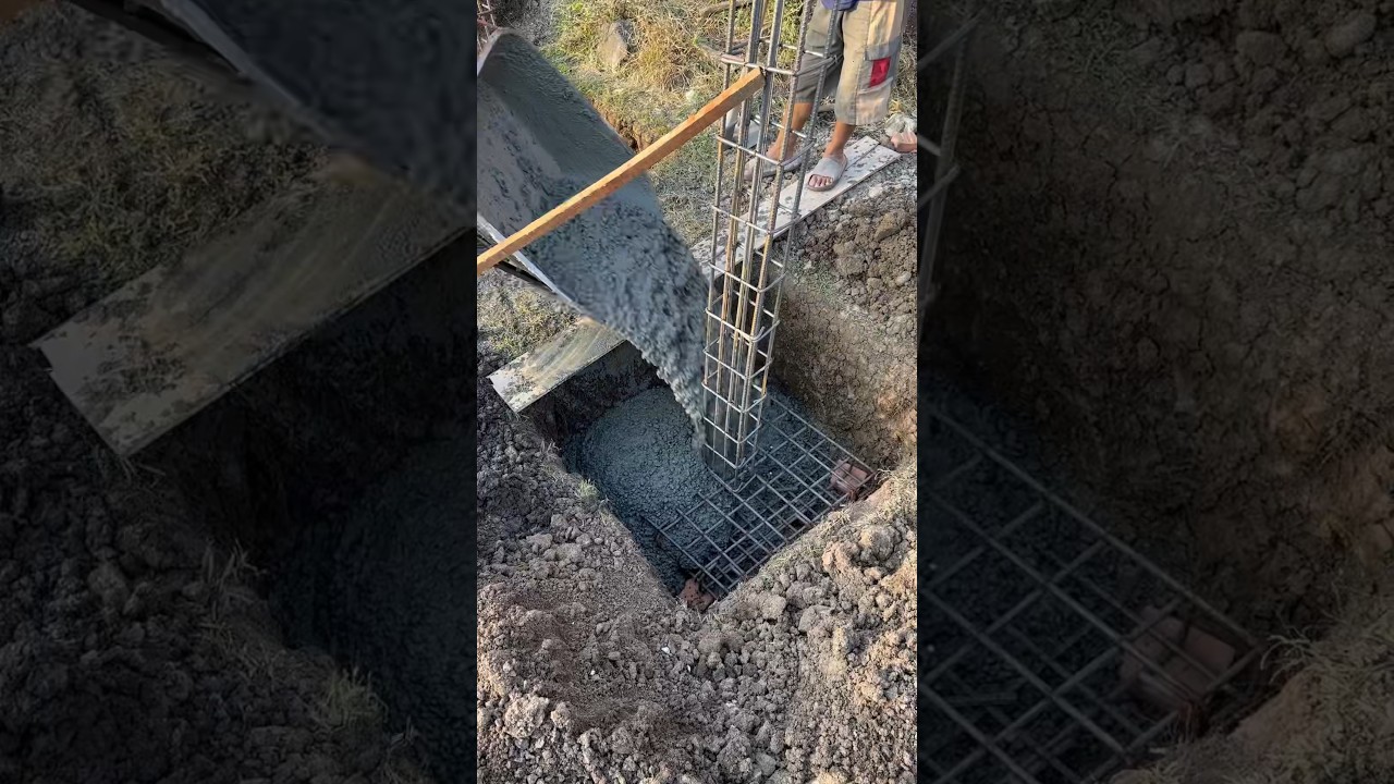 Cara COR PONDASI TAPAK FOOTPLATE Bangunan Rumah 2 Lantai #shorts #konstruksi #arsitektur