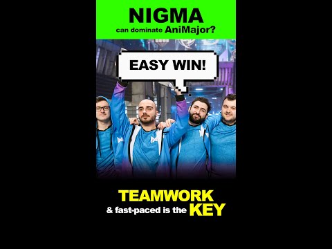 NIGMA at AniMajor with PSG LGD Dota 2 tournament #shorts