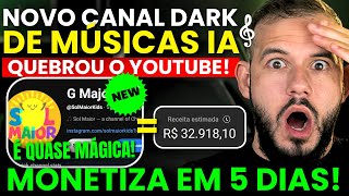 NOVA TENDÊNCIA: CRIE ESSE NOVO CANAL DARK DE MÚSICAS COM IA PARA MONETIZA EM 5 DIAS (PASSO A PASSO)