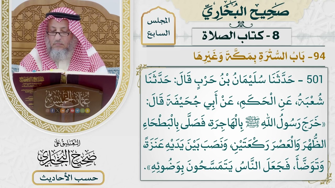 [501] حديث: خرج رسول الله بالهاجرة فصلى بالبطحاء [كتاب الصلاة - باب السترة بمكة و