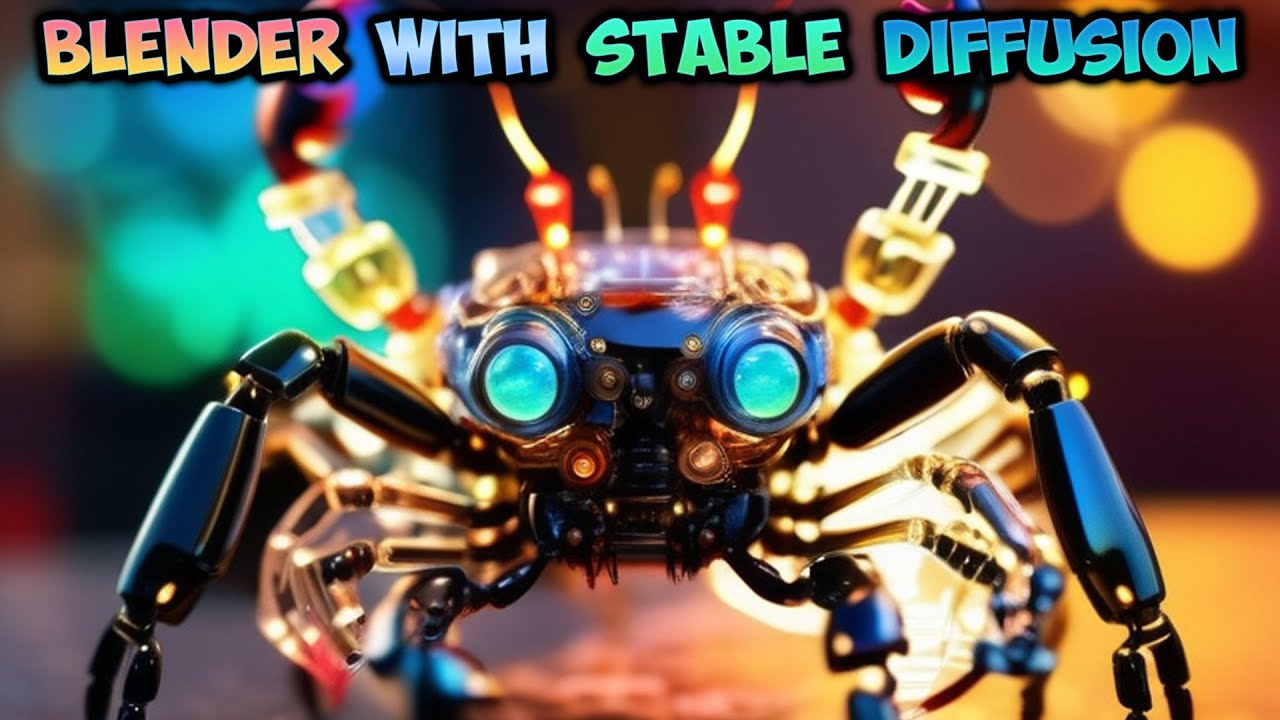 Blender with Stable Diffusion XL Tutorial - Crab and Scorpion hybrid robot - img2img