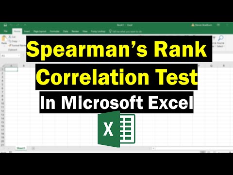 Perform A Spearman's Rank Correlation Test In Excel