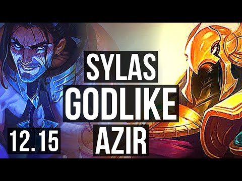 SYLAS vs AZIR (MID) | 8/1/5, 68% winrate, Godlike | KR Master | 12.15