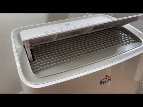 HOMCOM 12,000 BTU Portable Air Conditioner & Dehumidifier with Remote & LED Display