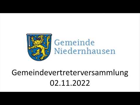 Gemeindevertretung Niedernhausen 02 11 2022