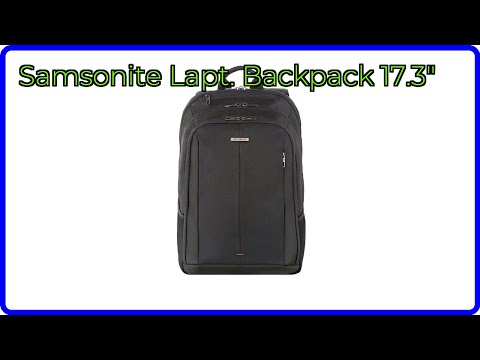 REVIEW (2025): Samsonite Lapt. Backpack 17.3". ESSENTIAL details.