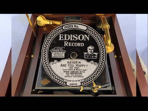 Foxtrot, "Are You Happy?", Irwin Abrams with his Orchestra, Edison Diamond Disc record 52107-R
