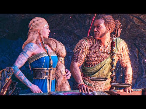 Finding Thor's Wife With Hildisvini After Ending At Camp - God Of War Ragnarok PS5 2022
