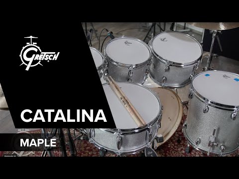 Gretsch Catalina Maple 6-Piece Shell Pack with Free Additional 8″ Tom Silver Sparkle  (22/8/10/12/14/16/14SN) image 4