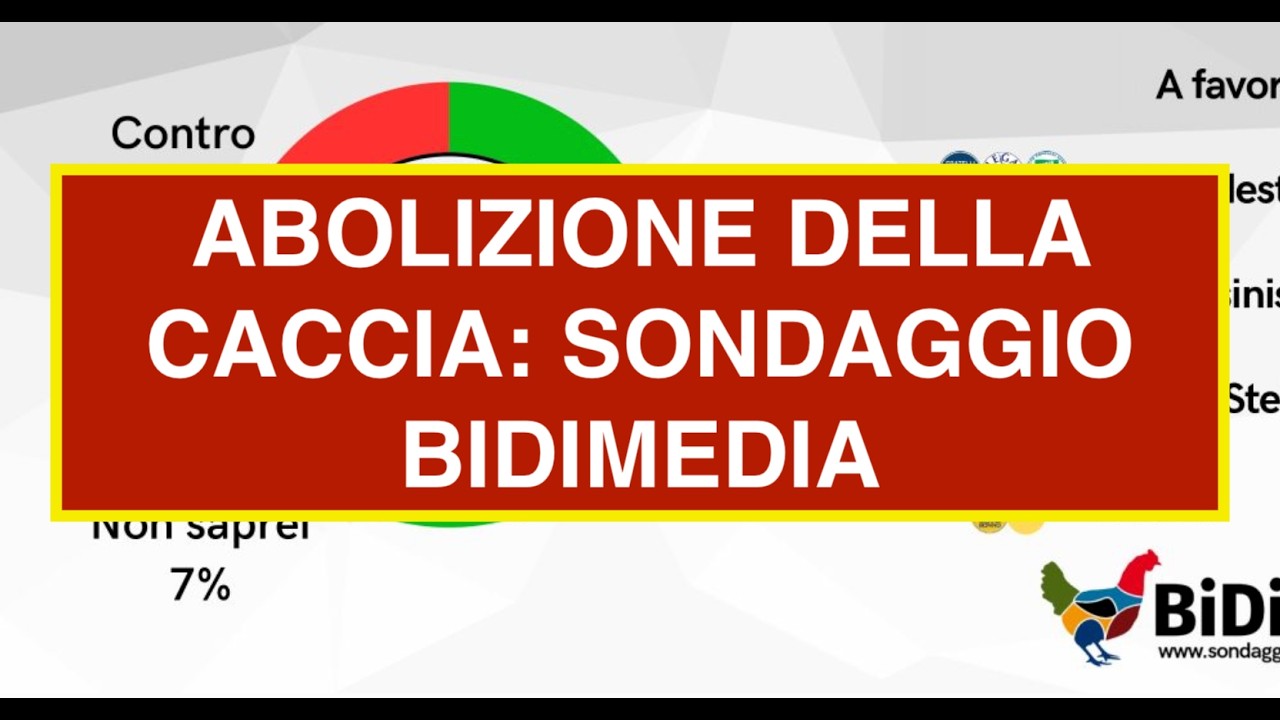 ABOLIZIONE DELLA CACCIA: SONDAGGIO BIDIMEDIA