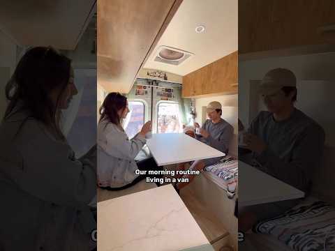 A typical morning of van life 🚐 #vanlife #vanlifers #travelcouple #vanlifediaries #morningroutine