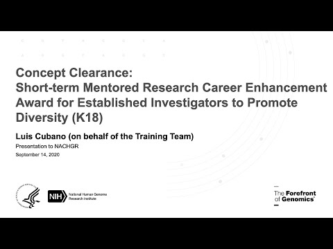 Concept Clearance: Short-Term Research Career Enhancement Award for Established Investigators