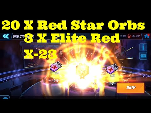 20x Red Star Opening for X-23 - X-Force - Red Star Orbs - Marvel Strike Force - Free to Play