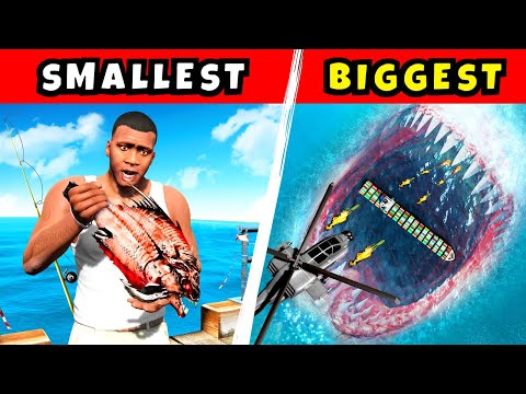 Hunting SMALL to BIGGEST SEA MONSTER in GTA 5!