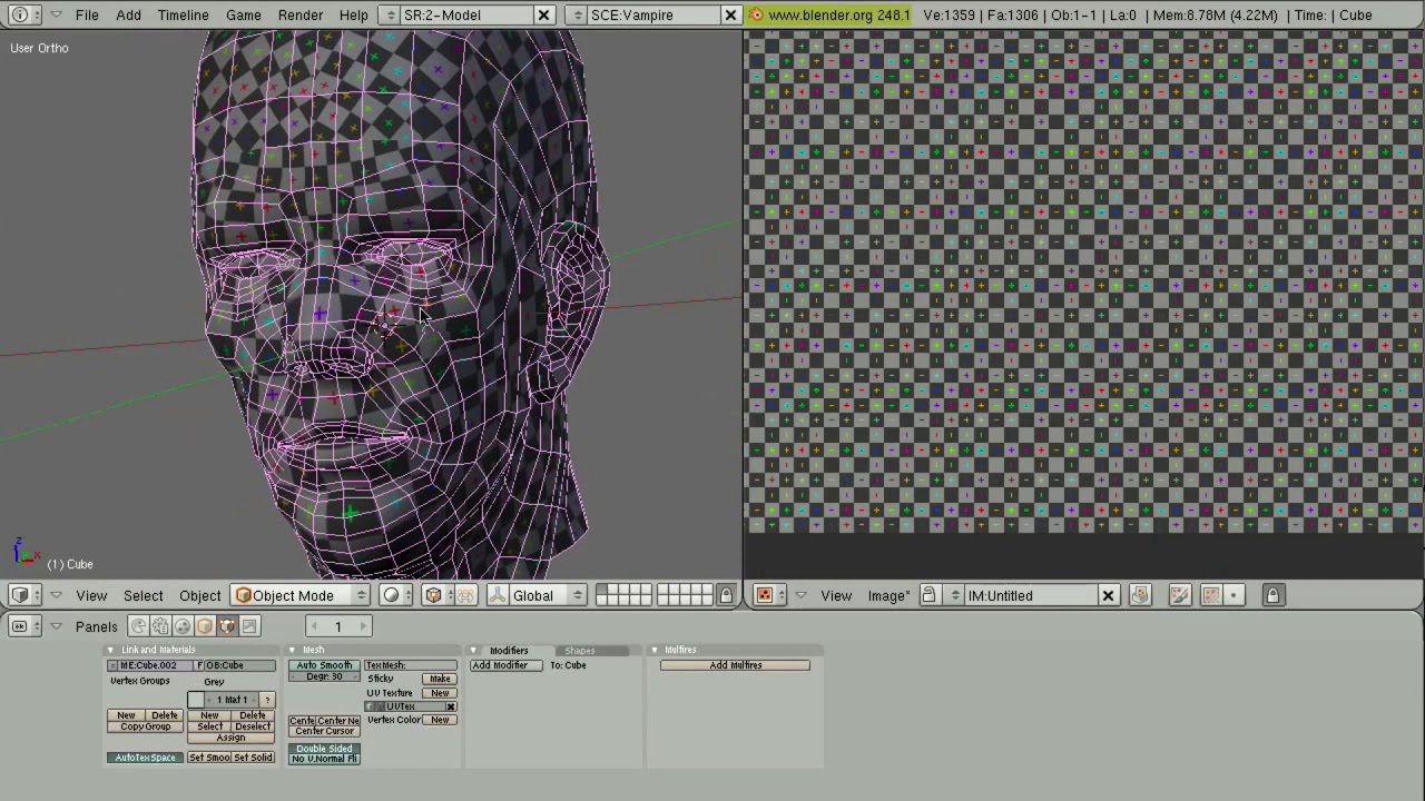 CGC Classic: Unwrapping a Human Head (Blender 2.4)