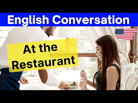 No restaurante｜Conversação em inglês｜Prática de conversação｜Aprendizagem da língua inglesa｜Inglês americano