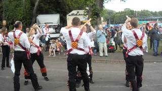 preview picture of video 'Cardiff Morris dance Upton Stick in Pontypridd. 9th August, 2014.'