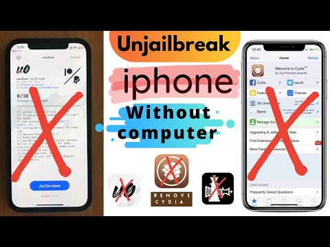 How to Unjailbreak iphone without Computer | Remove Cydia without PC | Remove Uncover |