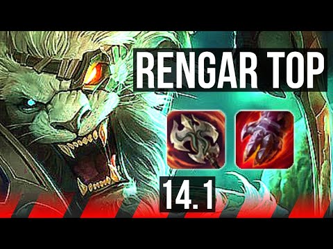 RENGAR vs UDYR (TOP) | 300+ games, Dominating | KR Master | 14.1