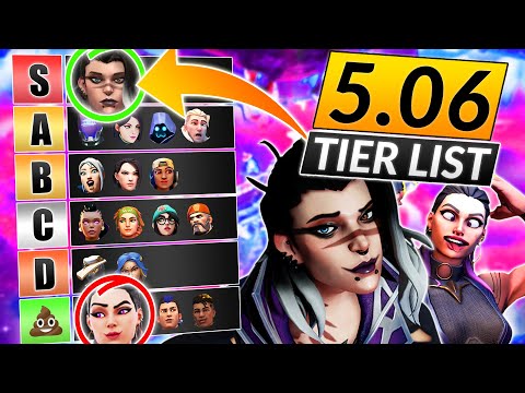 NEW AGENTS TIER LIST for Patch 5.06 - NEW META IS INCREDIBLE - Valorant Guide