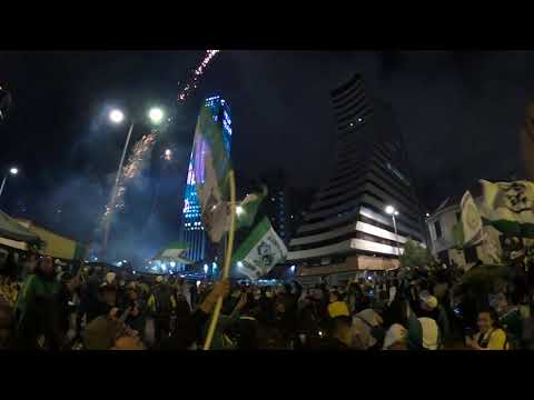 "23 años de la Bogotá Verdolaga" Barra: Los del Sur &bull; Club: Atlético Nacional
