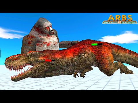 Trex vs King Kong (Goro) - Animal Revolt Battle Simulator