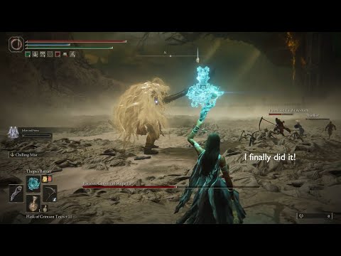 Thops's Barrier deflecting Consort Radahn's ring of light - Elden Ring