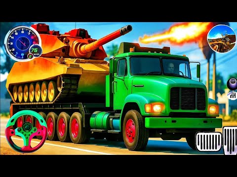 US Police Car Transporter Driving - Police Trailer Truck Driver Simulator 3D - Android GamePlay