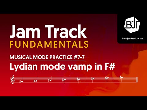 F# Lydian mode vamp Jam Track - BJTF #7-7