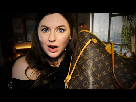 [ASMR] What's in my Neverfull Car Bag 🚗 gentle tapping, scratching. Whispered personal attention