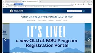 OLLI Account Creation Instructional Video