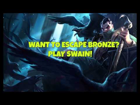HOW TO ESCAPE BRONZE | SWAIN MONTAGE | BRONZE 1 VS PLAT 4... WTF RIOT