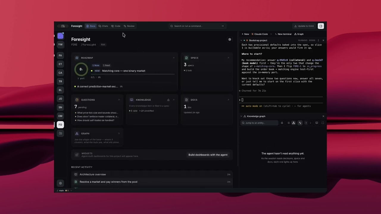 Sync desktop app — your agent drafts the plan, you correct it, and accept its work block by block