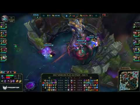 [GG] HKA (Unified Xayah) VS FB (Padden Tristana) Highlights - 2017 World Championship Play-In D3