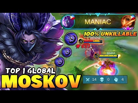 Moskov MANIAC! Top 1 Global Moskov | Moskov Gameplay By EDJAR | Mobile Legend✓