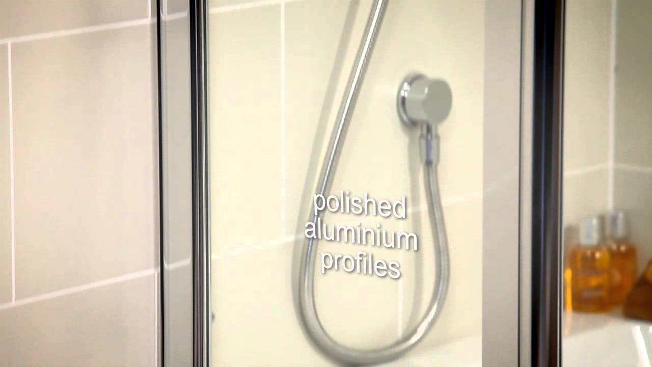 Sonas Bathrooms Two Panel Bathscreen with Towel Rail