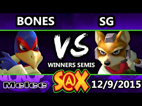 S@X 127 - Bones (Falco) Vs. SG (Fox) SSBM Winners Semis - Smash Melee