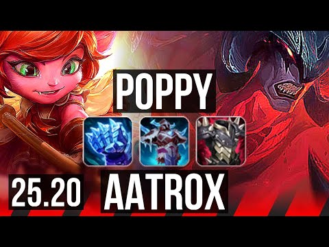 POPPY vs AATROX (TOP) | 17/2/14, 8 solo kills, 43k DMG, Legendary | EUW Master | 25.20
