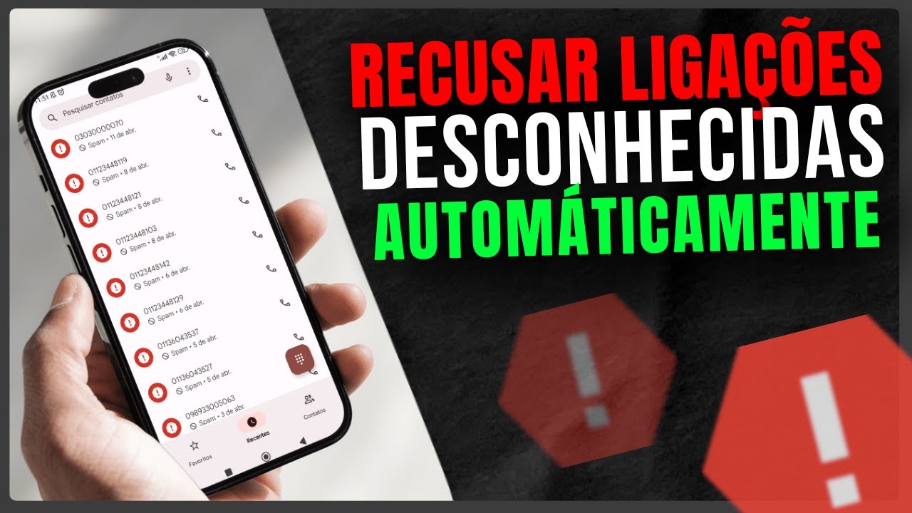 Como RECUSAR LIGAÇÕES DESCONHECIDAS AUTOMATICAMENTE!