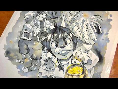 Verão em Mara - Halloween inktober de Caro Waro