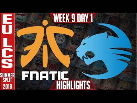 FNC vs ROC Highlights | EU LCS Summer 2018 Week 9 day 1 | Fnatic vs Roccat