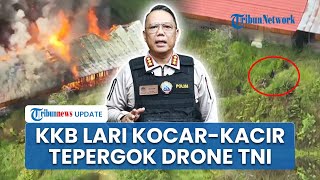 Gerombolan KKB Papua Lari Kocar-kacir seusai Bakar Gedung SMPN Kiwirok, Tepergok Drone TNI