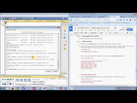 Packet Tracer 5.1.3.6 Configuring Router-on-a-Stick Inter-VLAN Routing
