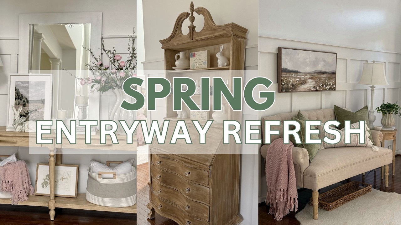 SPRING ENTRYWAY REFRESH 🌿 Simple Decorating Ideas for a Cozy, Elevated Look