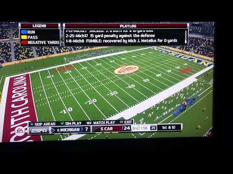 2018 OUTBACK BOWL SIM MICHIGAN VS SOUTH CAROLINA NCAA FOOTBALL 14