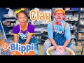 Blippi And Meekah Get Messy And Make Pottery Educational Videos For Kids Camp YouTube